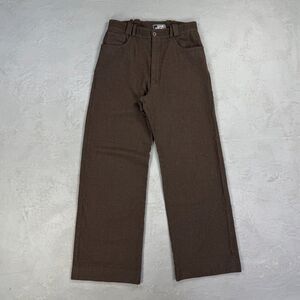 Vintage Versace Brown Wool High Rise Wide Leg Pants Fit 30 x 33